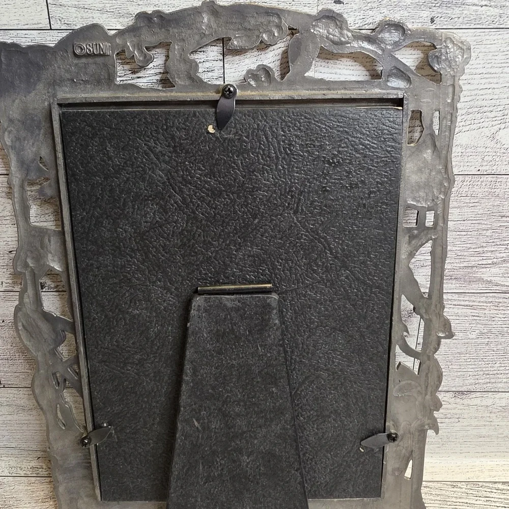 Garden Gardener Silver Tone Photo Frame Holds 4